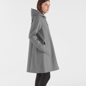 Stutterheim Mosebacke Raincoat- Grey Womens Medium